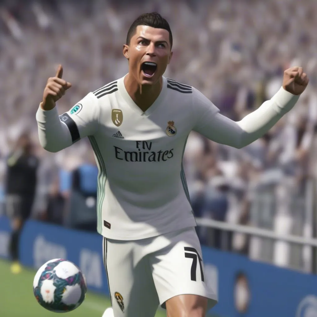 Ronaldo ăn mừng trong FIFA 20