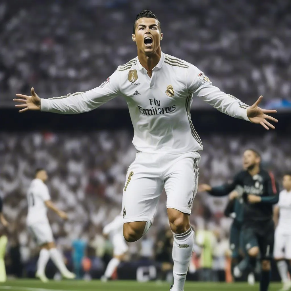 Ronaldo trong màu áo Real Madrid