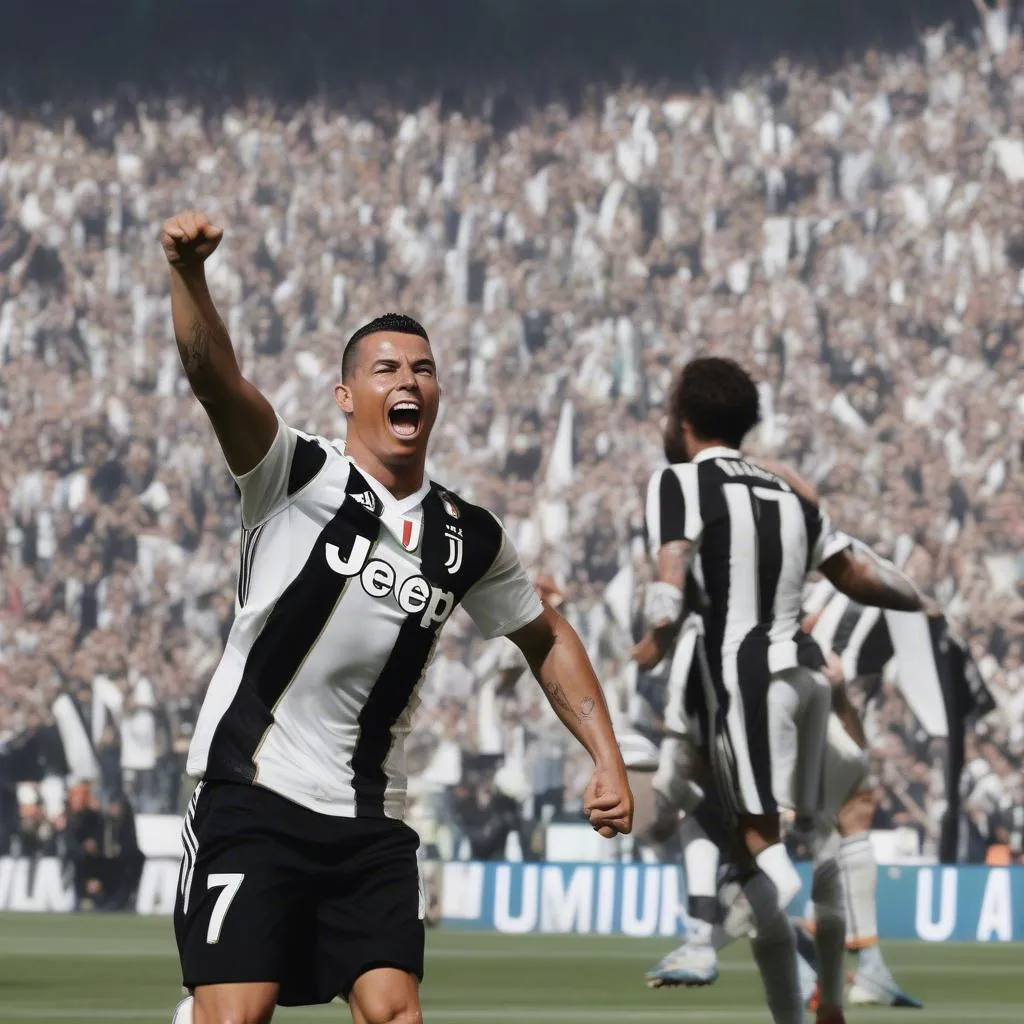 Cristiano Ronaldo ghi bàn cho Juventus