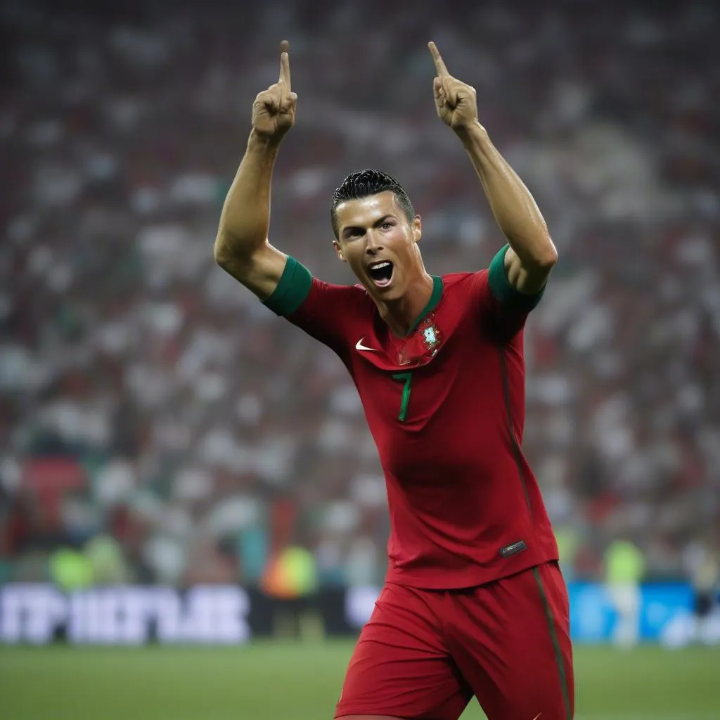 Ronaldo ghi bàn cho đội tuyển Bồ Đào Nha