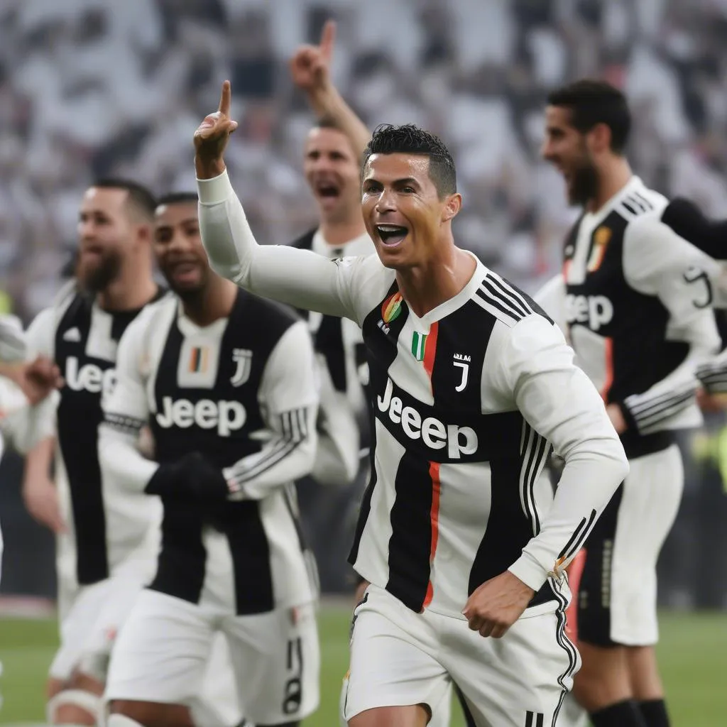 Ronaldo ghi bàn cho Juventus