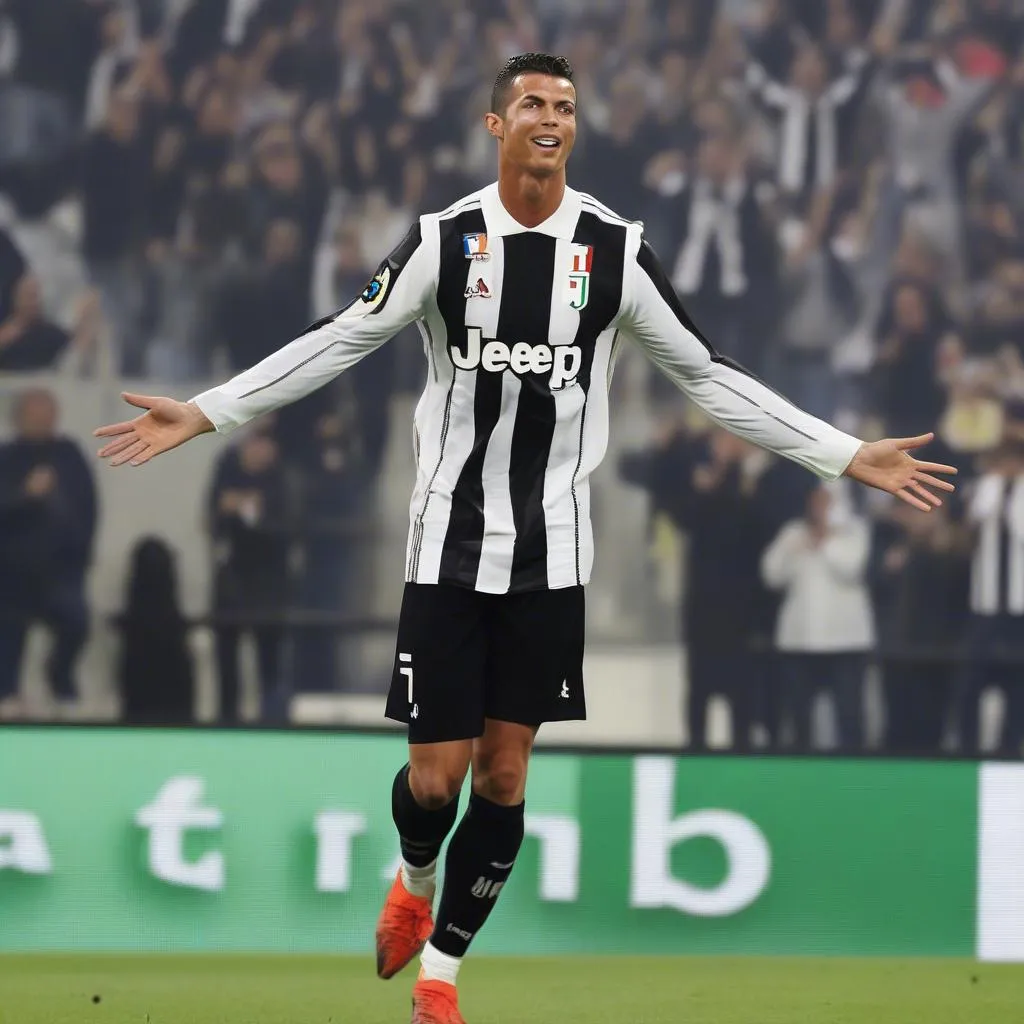 Cristiano Ronaldo ghi bàn cho Juventus