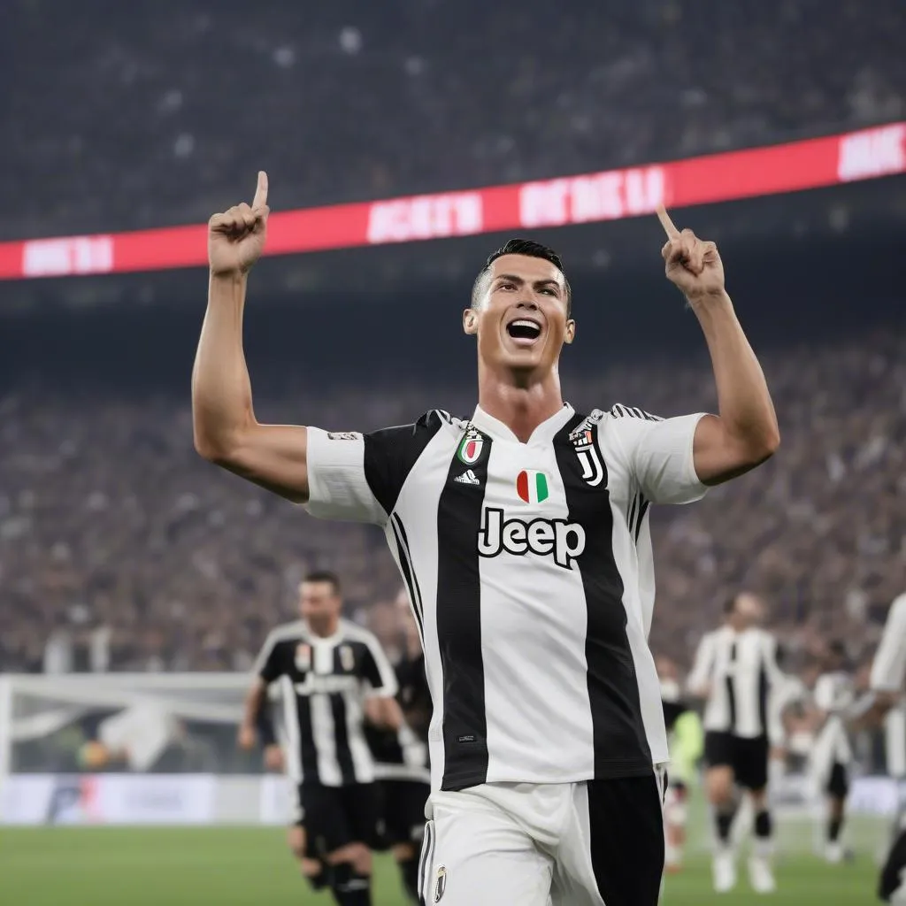 Ronaldo ghi bàn cho Juventus trước AC Milan: Một pha bóng đẹp mắt của Ronaldo giúp Juventus giành chiến thắng.