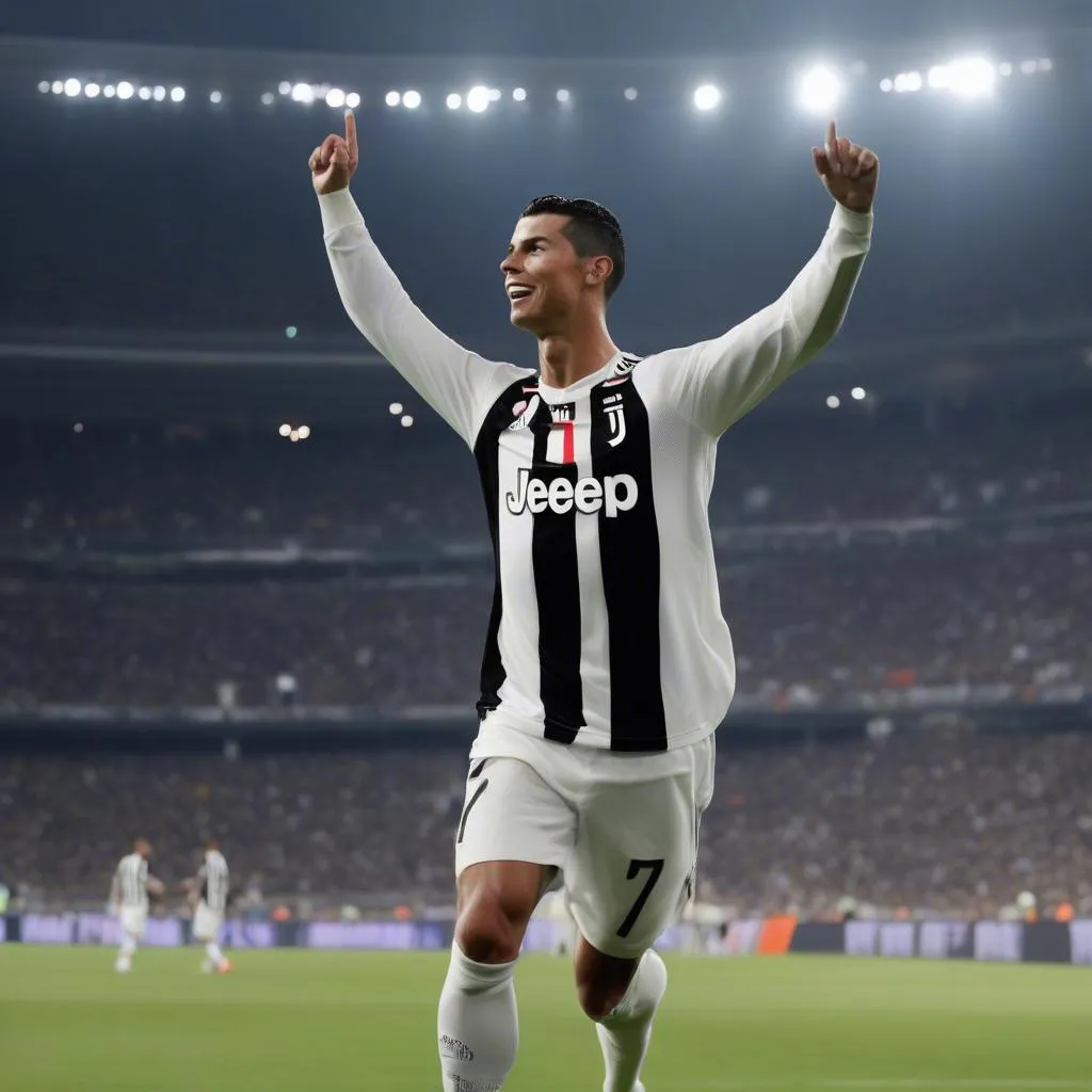 Ronaldo ghi bàn Juventus