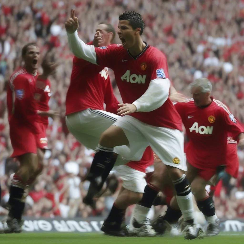 Ronaldo ghi bàn cho Manchester United mùa giải 2007-2008