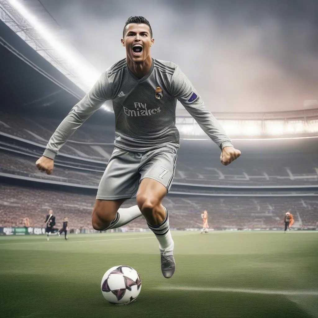 Cầu thủ Ronaldo ghi bàn thắng