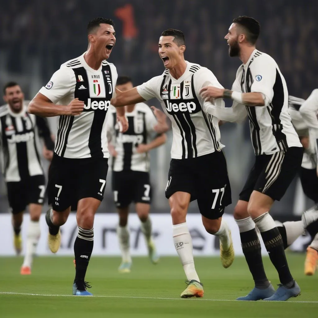 Ronaldo ghi bàn thắng cho Juventus