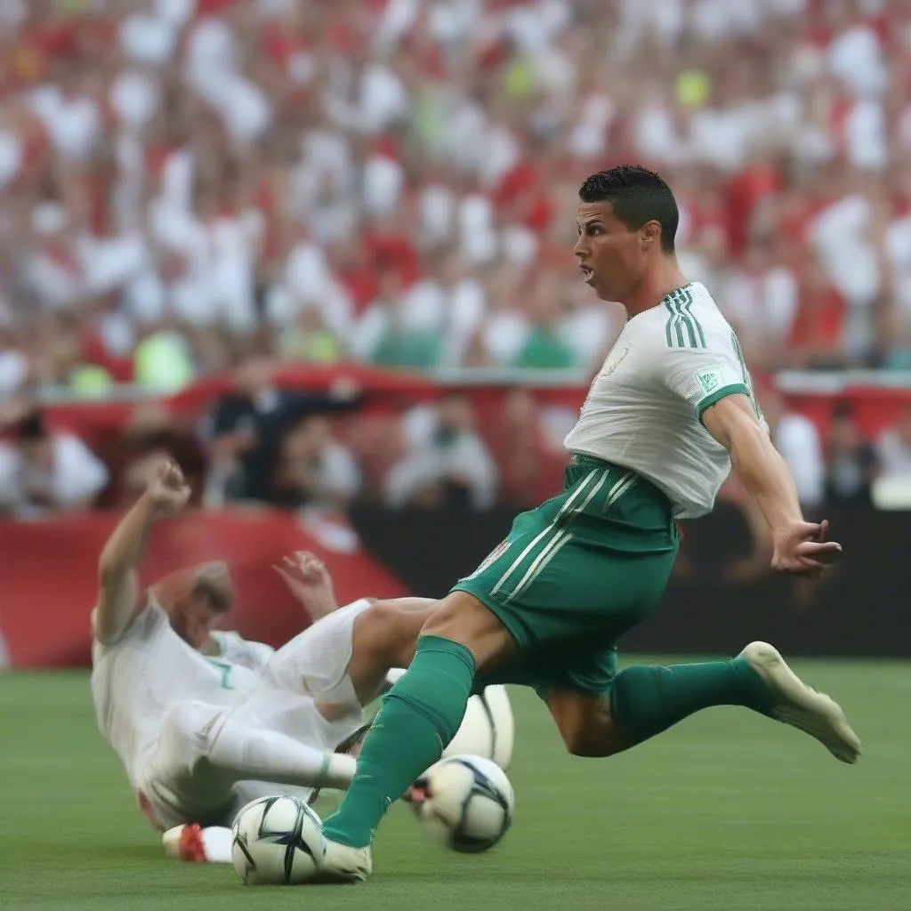 Ronaldo ghi bàn thắng lịch sử ở Hungary