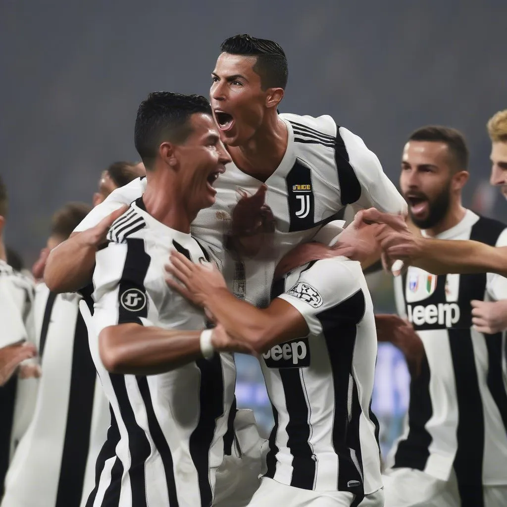 Cristiano Ronaldo ghi bàn thắng cho Juventus