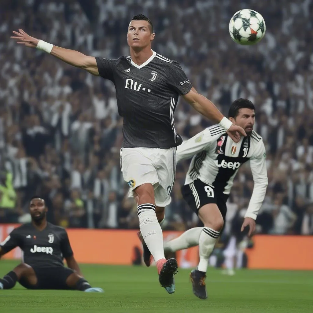 Ronaldo ghi bàn thắng siêu phẩm vào lưới Juventus 