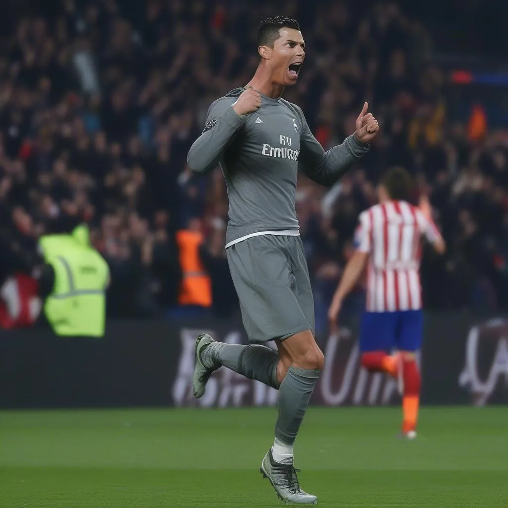 Ronaldo hat-trick Atletico Madrid