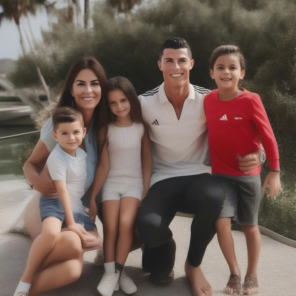 Cristiano Ronaldo với gia đình