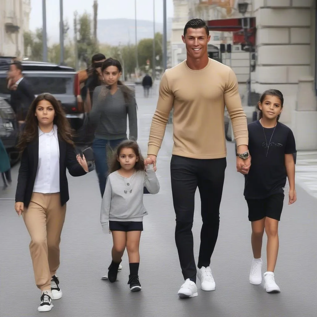 Ronaldo hạnh phúc bên gia đình