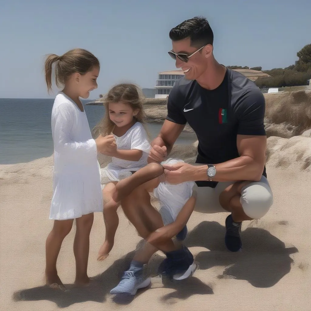 Ronaldo tận hưởng cuộc sống thường ngày với gia đình