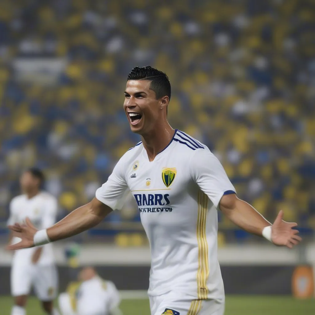 Hình ảnh Cristiano Ronaldo trong màu áo Al Nassr