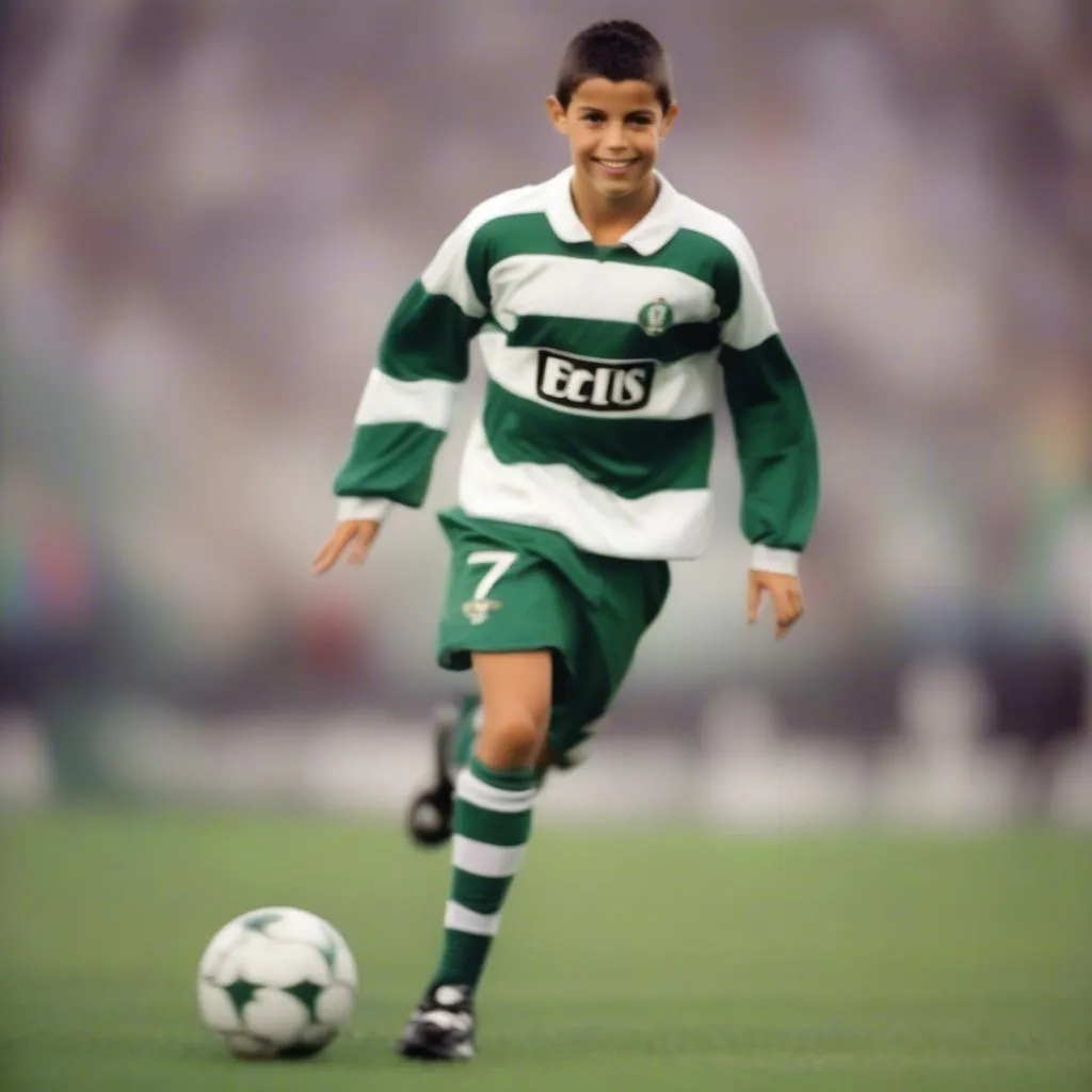 Cristiano Ronaldo gia nhập Sporting Lisbon năm 15 tuổi