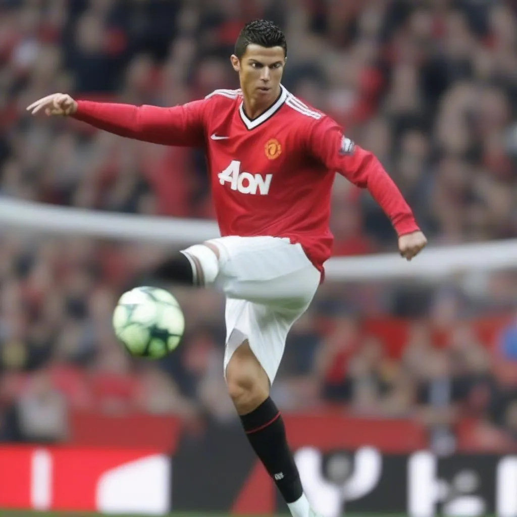 Ronaldo trong giai đoạn thi đấu cho Manchester United