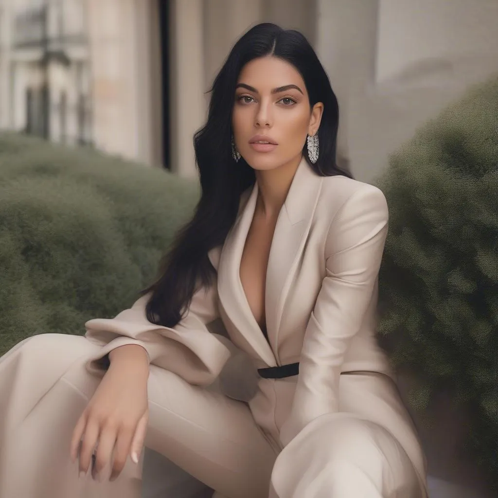 Georgina Rodriguez, bạn gái của Ronaldo, được biết đến với phong cách thời trang sành điệu và gu thẩm mỹ tinh tế