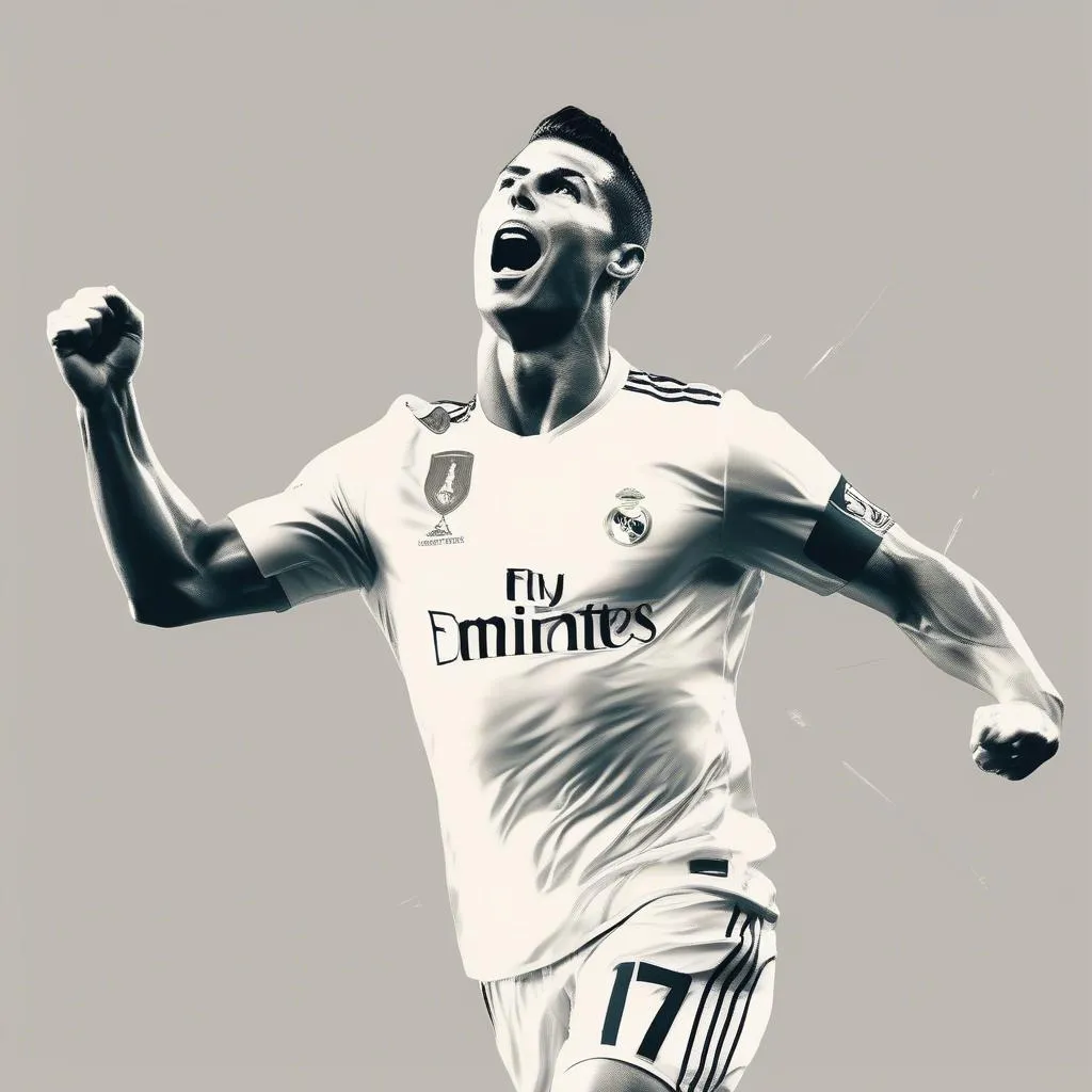 Ronaldo Goal Celebration Wallpaper Đơn Giản