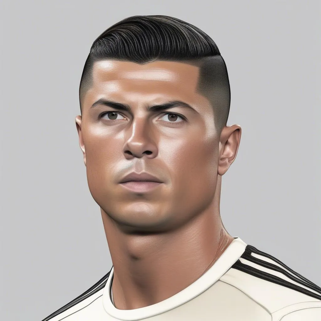 Kiểu tóc vuốt ngược của Ronaldo năm 2018