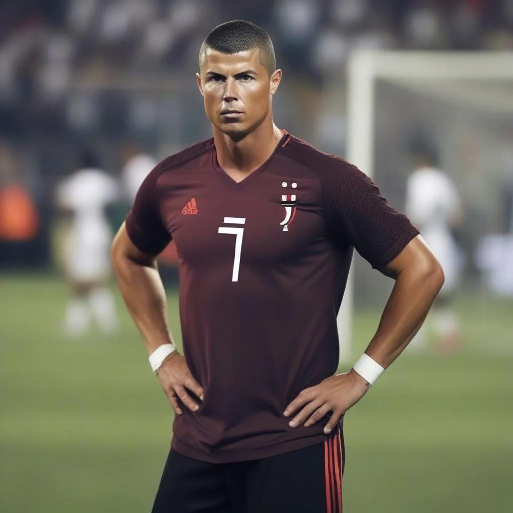 Ronaldo với kiểu tóc đầu nấm năm 2016