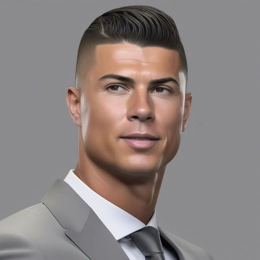 Ronaldo với kiểu tóc ngắn và tinh tế năm 2017