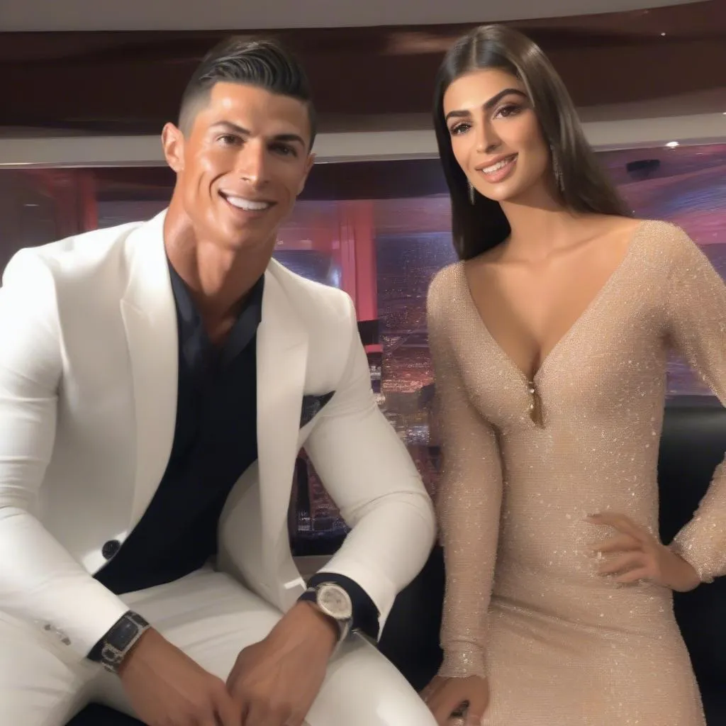 Cristiano Ronaldo và Hoa hậu Hoàn vũ 2021 Harnaaz Sandhu, hai ngôi sao của thế giới 