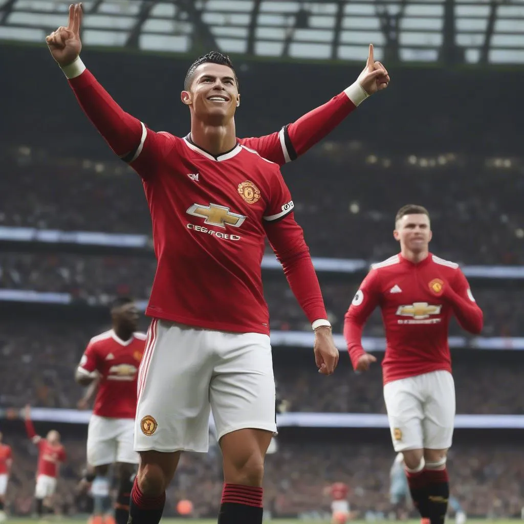 Cristiano Ronaldo ghi hat-trick cho Manchester United