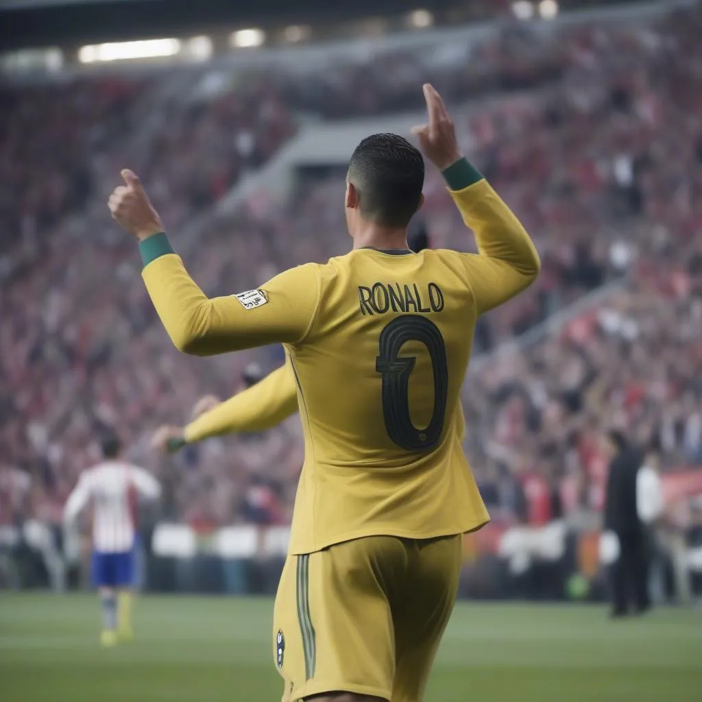 Ronaldo Celebrates Hattrick Against Atletico Madrid