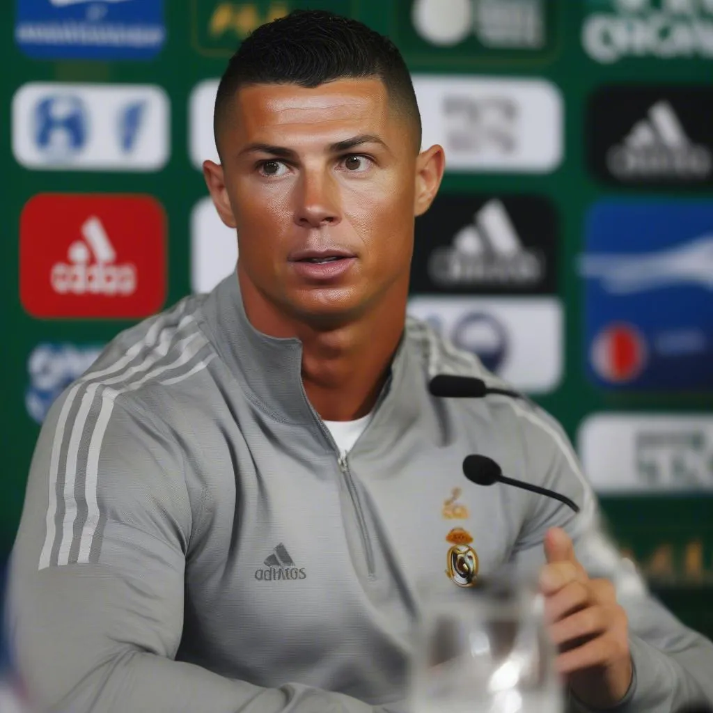 Ronaldo họp báo