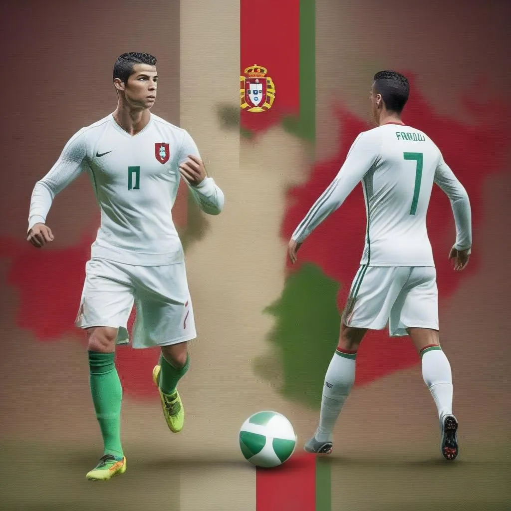 Anh em nhà Ronaldo trong màu áo Đội tuyển quốc gia 