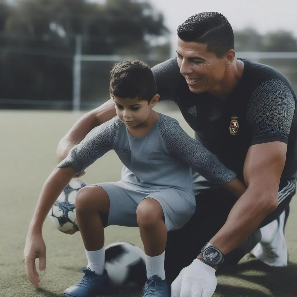 Ronaldo Jr. Juventus U9 được hướng dẫn bởi bố của huyền thoại Cristiano Ronaldo