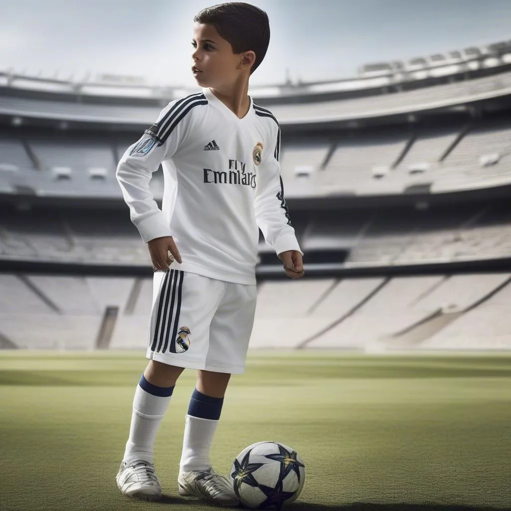 Ronaldo Jr đã gia nhập đội trẻ của Real Madrid, nơi bố cậu từng làm nên lịch sử