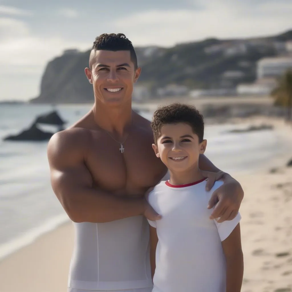 Ronaldo Jr Và Bố Cristiano Ronaldo Du Lịch