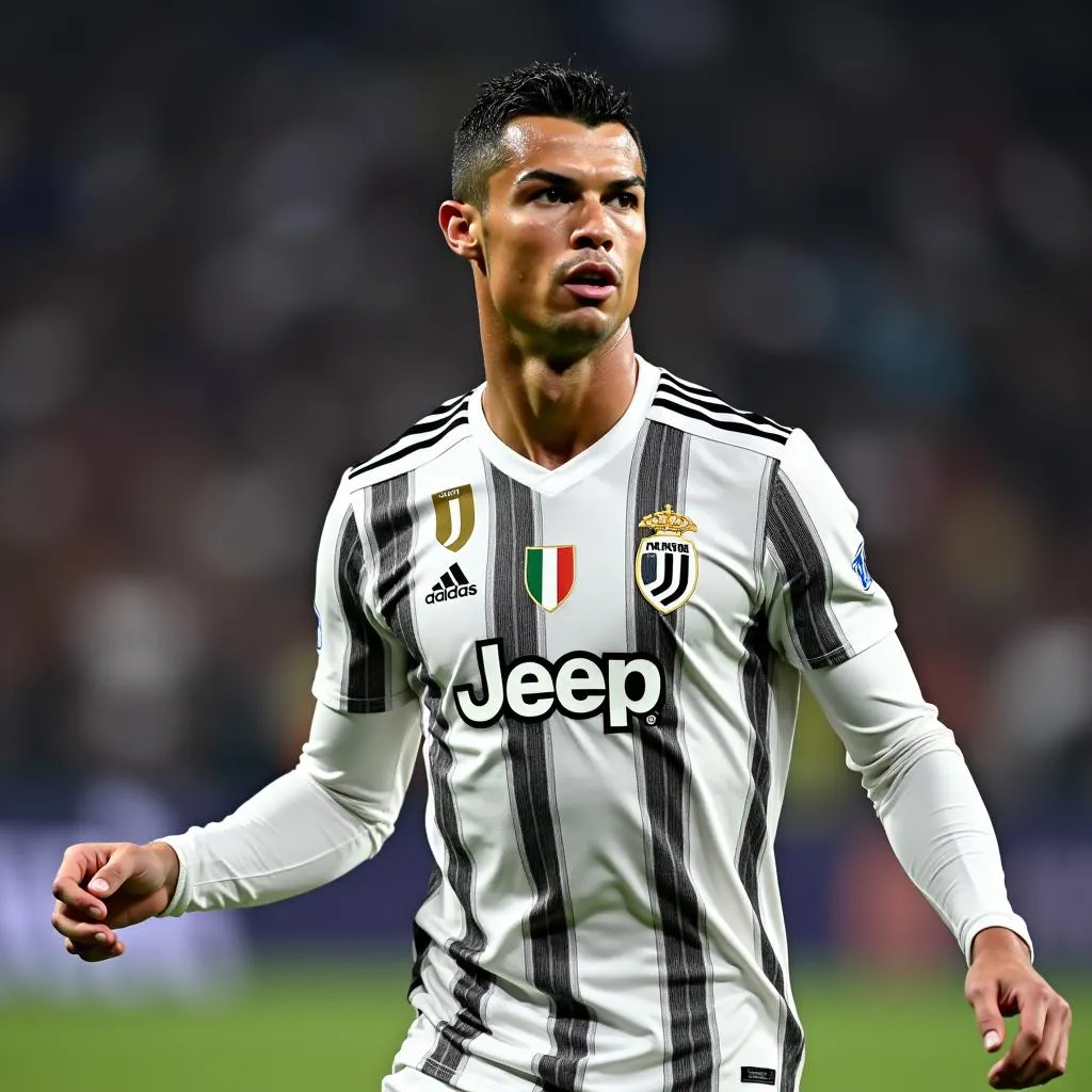 Ronaldo trong màu áo Juventus năm 2018