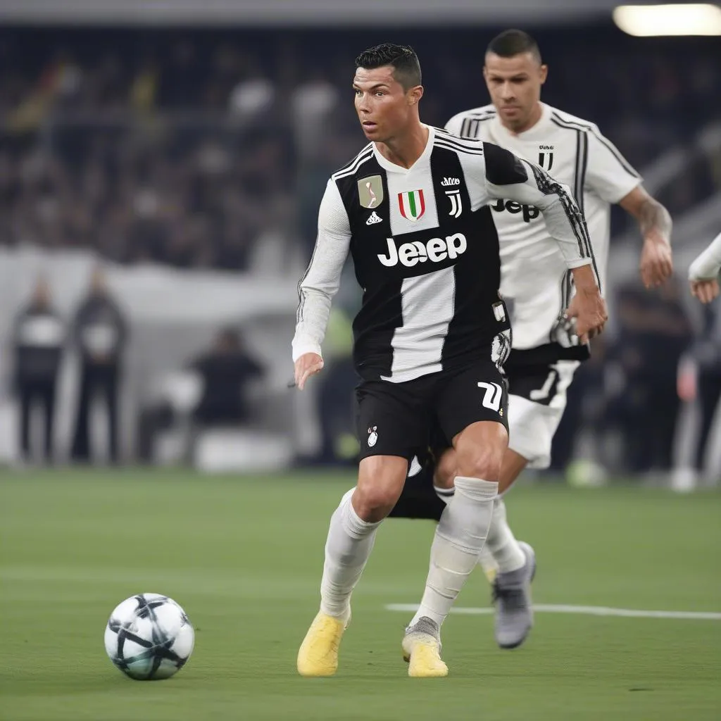 Cristiano Ronaldo thi đấu cho Juventus năm 2019