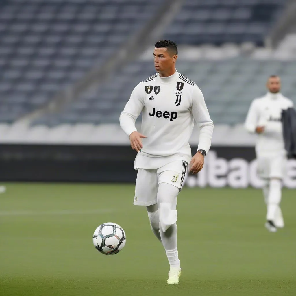 Ronaldo Juventus 2019 luyện tập