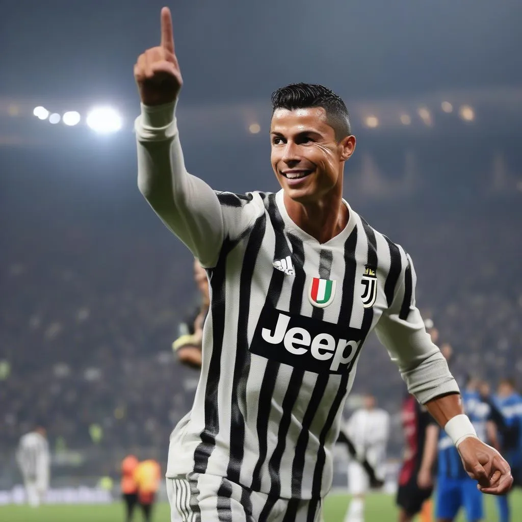 Ronaldo trong màu áo Juventus