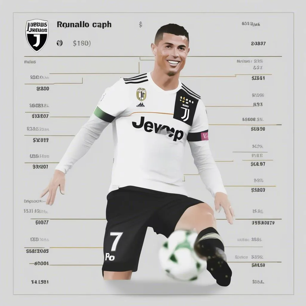 Biểu đồ lương Ronaldo tại Juventus