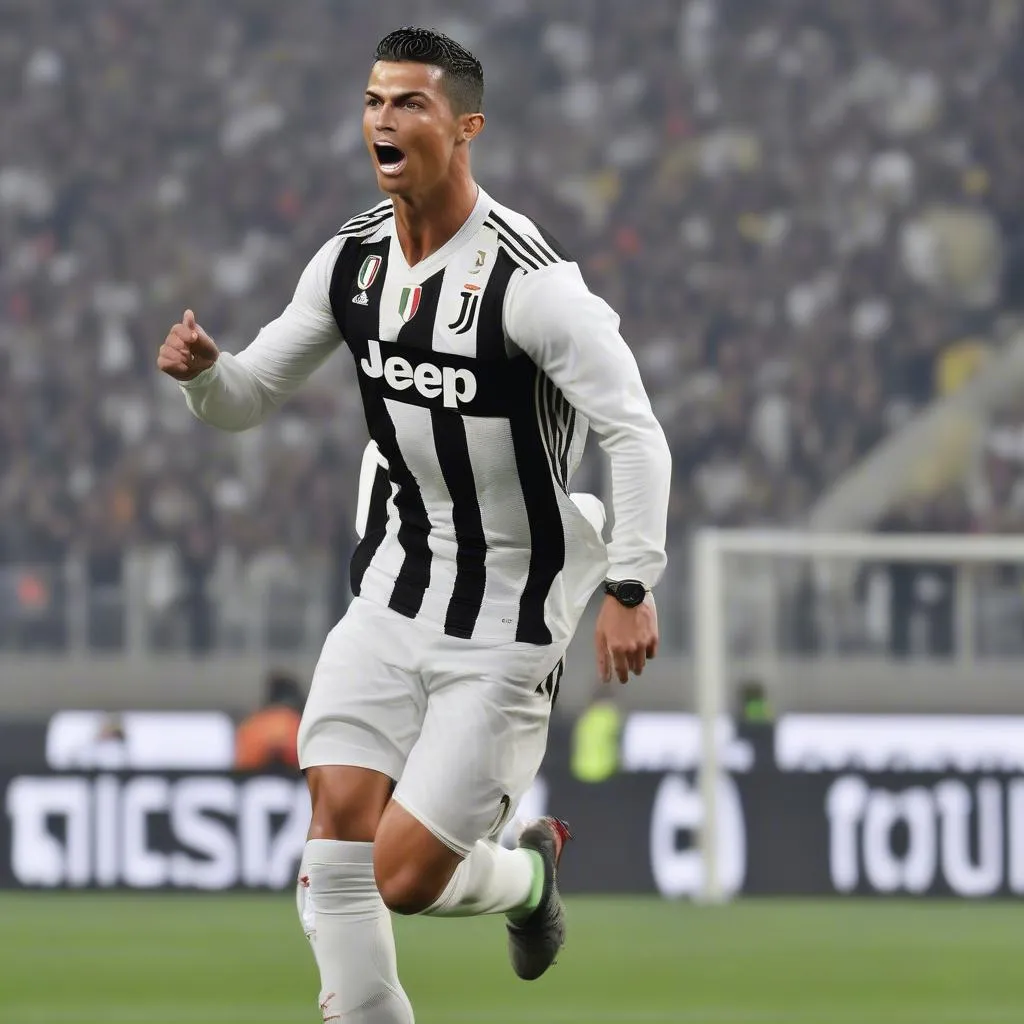 Cristiano Ronaldo ghi bàn cho Juventus