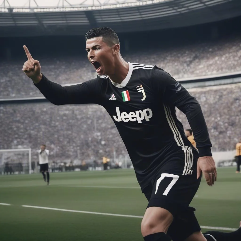 Cristiano Ronaldo ghi bàn cho Juventus