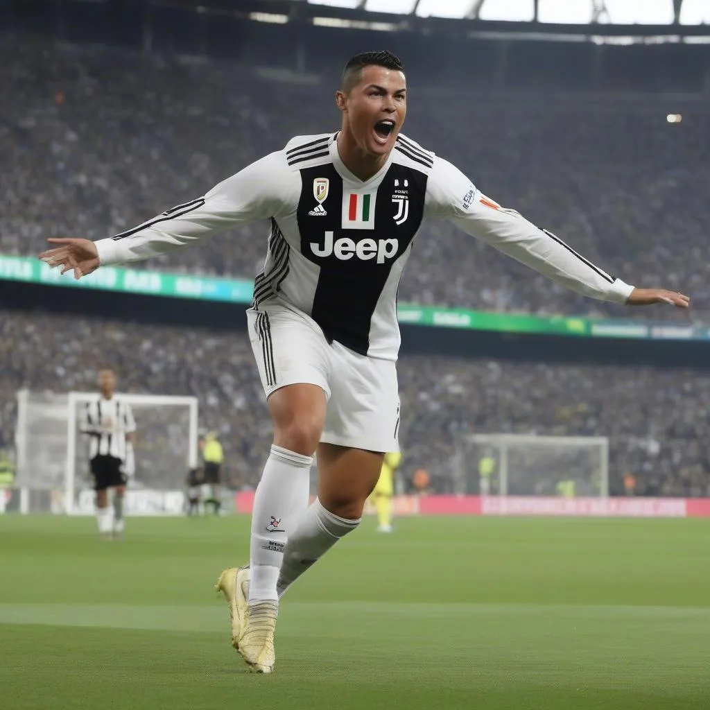 Ronaldo ghi bàn cho Juventus