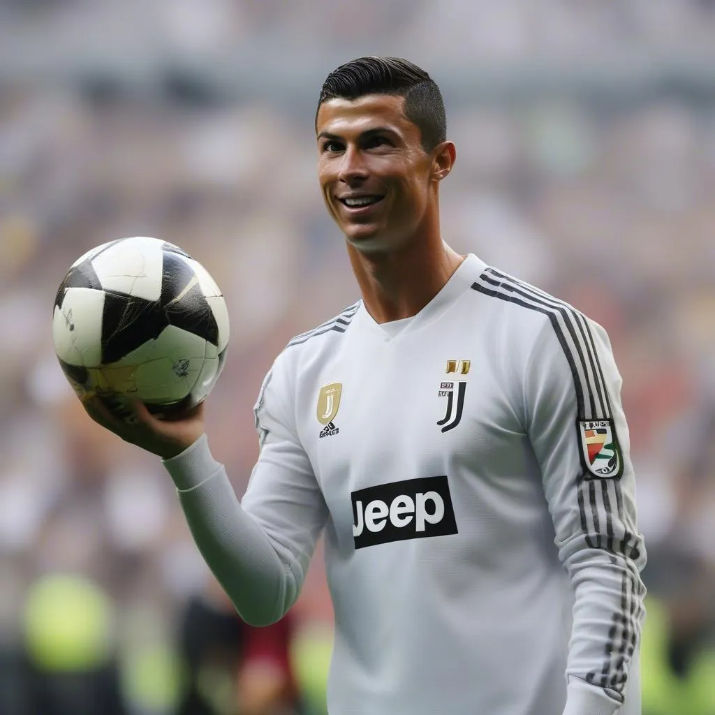 Ronaldo gia nhập Juventus với mức phí chuyển nhượng 100 triệu euro