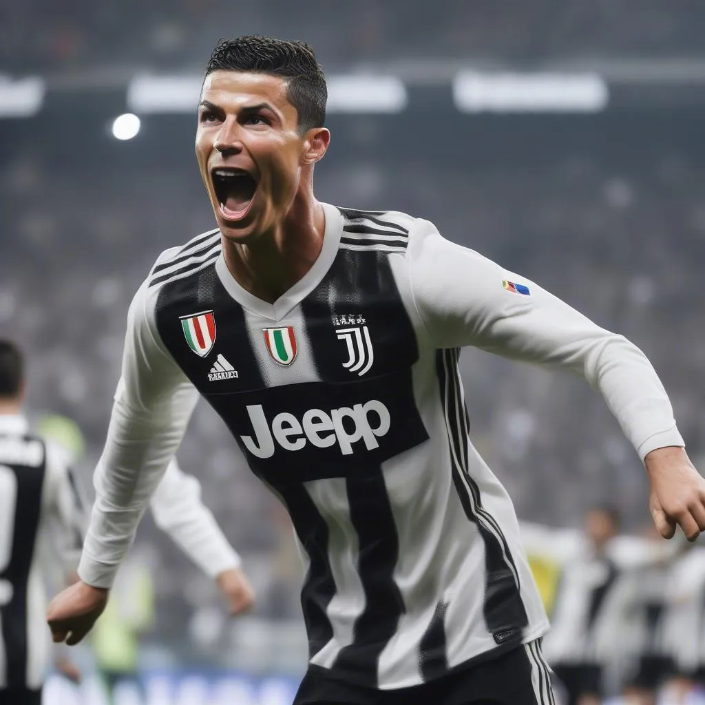 Cristiano Ronaldo ghi bàn cho Juventus