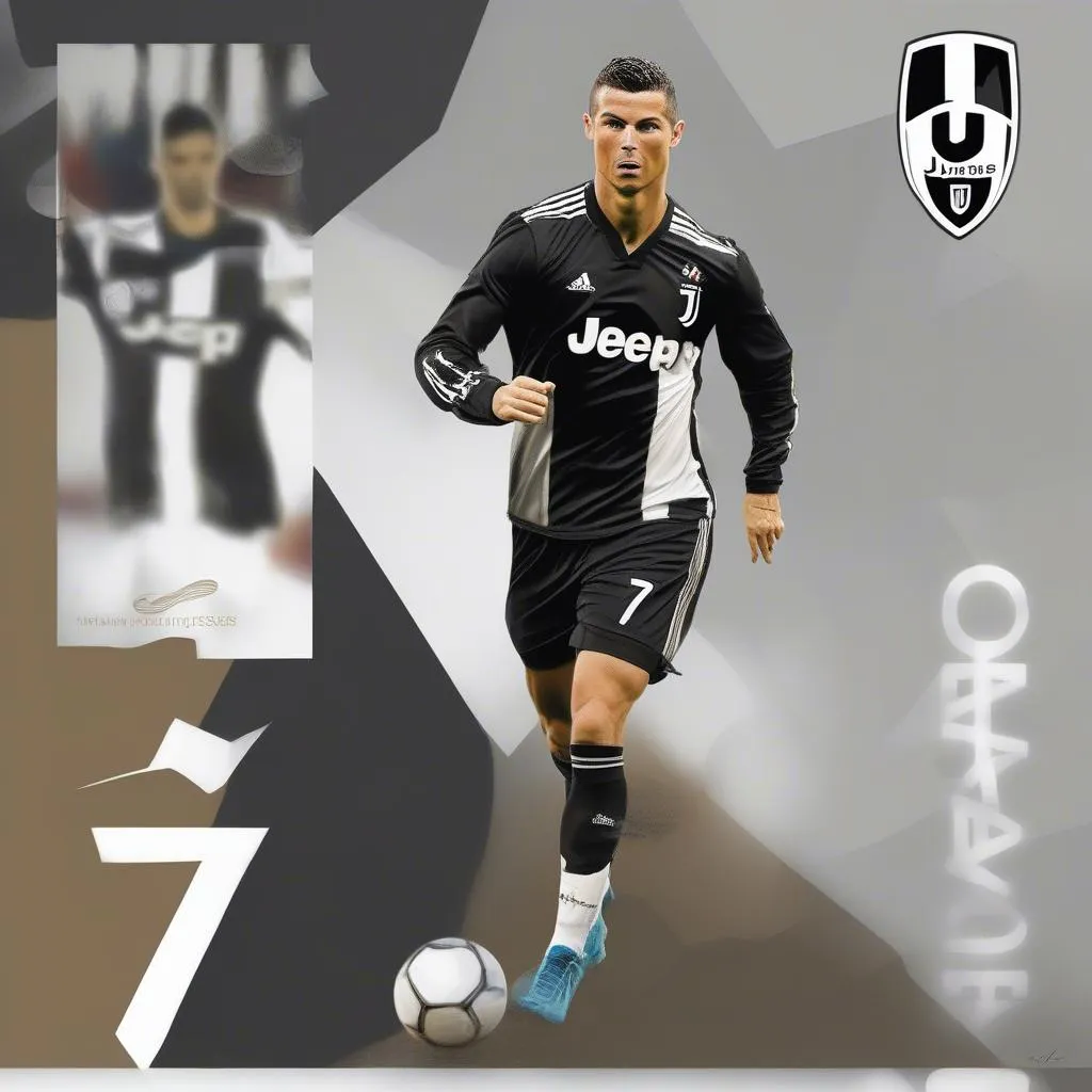 Ronaldo Juventus Poster: Năng lượng của một huyền thoại