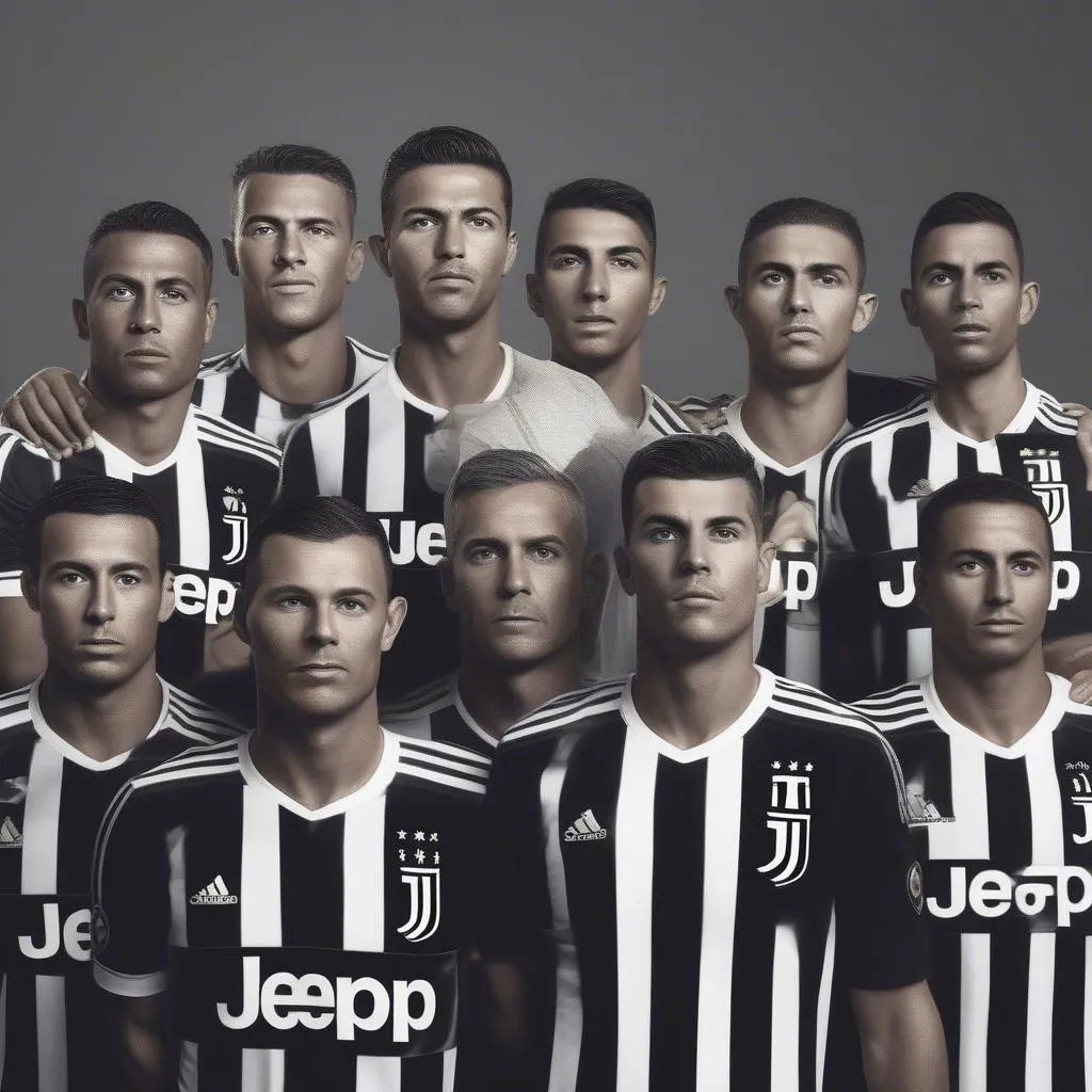 Hình nền Ronaldo Juventus -  Đội bóng áo sọc đen trắng