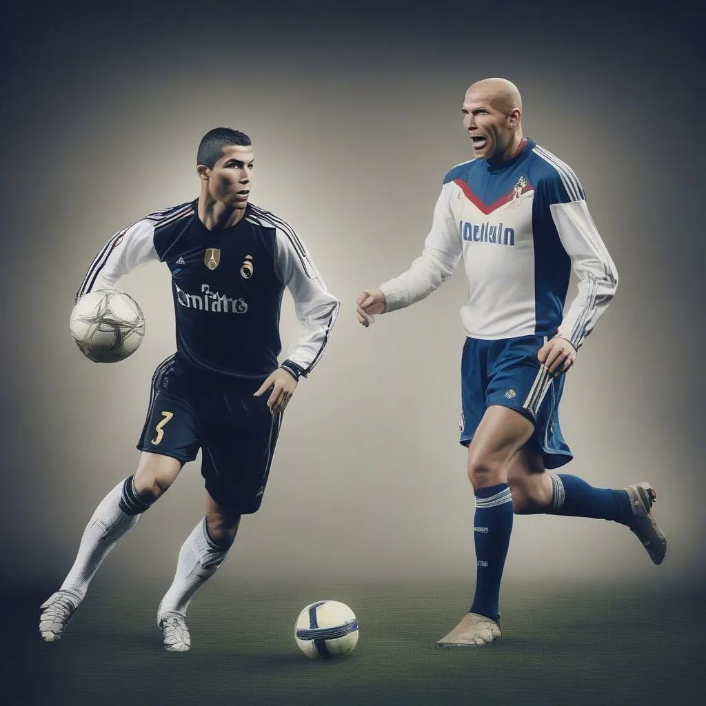 Ronaldo và Zidane, hai thế hệ ngôi sao bóng đá