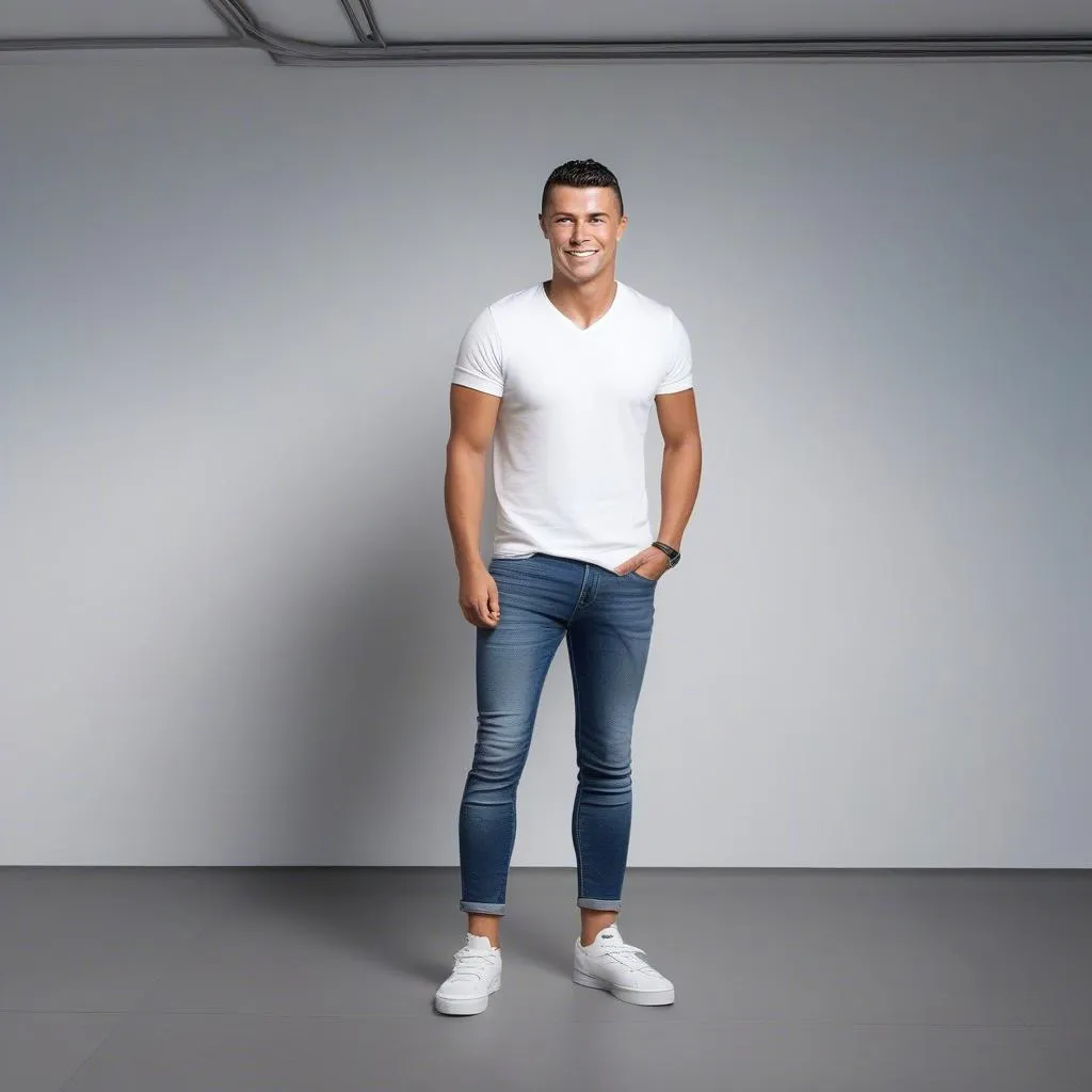 Ronaldo diện trang phục thường ngày