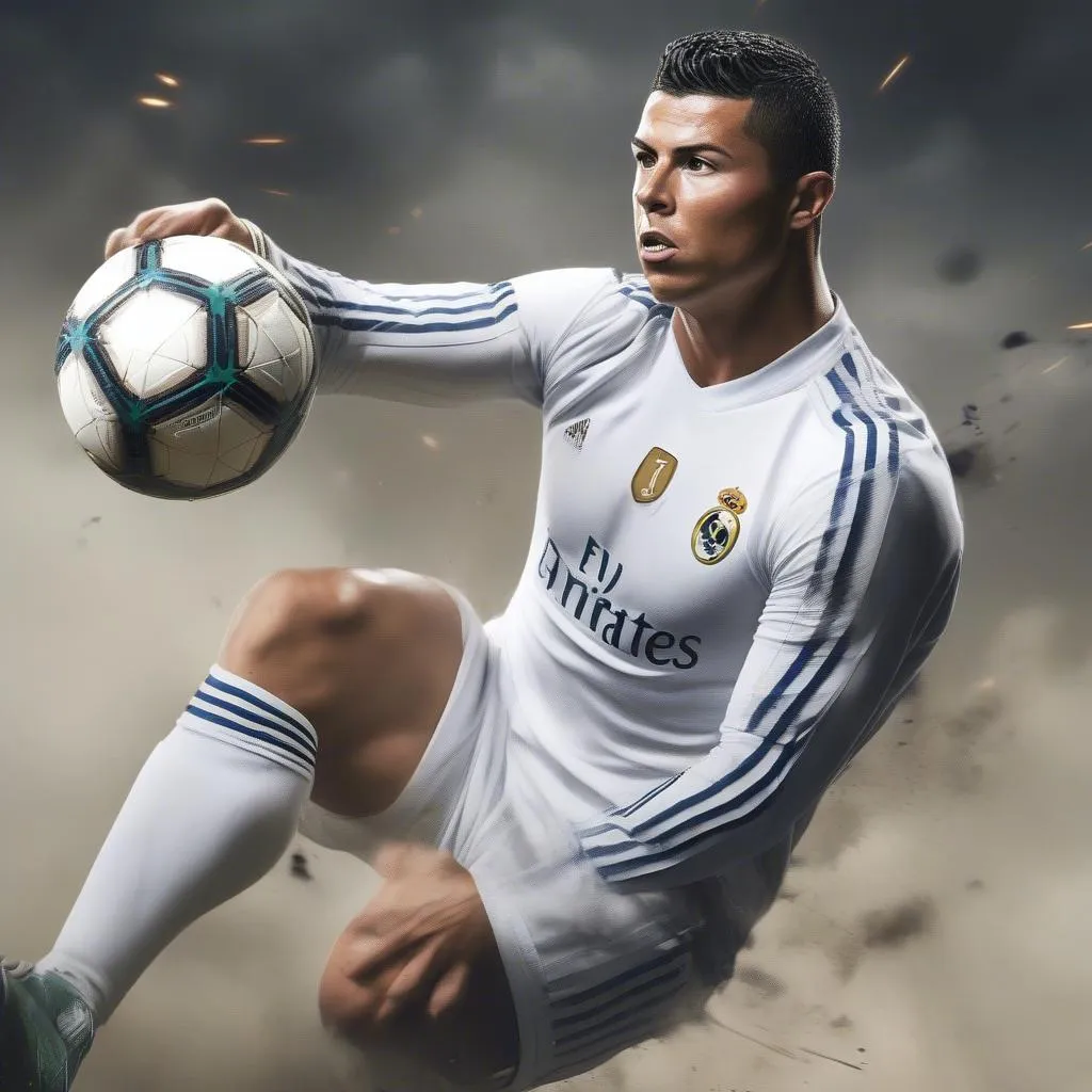 Ronaldo Kick Wallpaper: Uy lực và mạnh mẽ