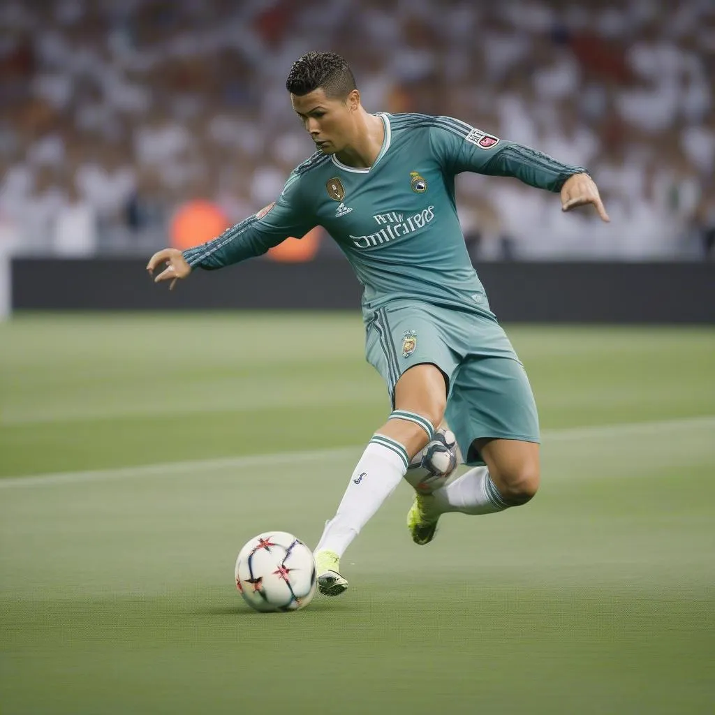 Ronaldo kiểm soát bóng cực tốt